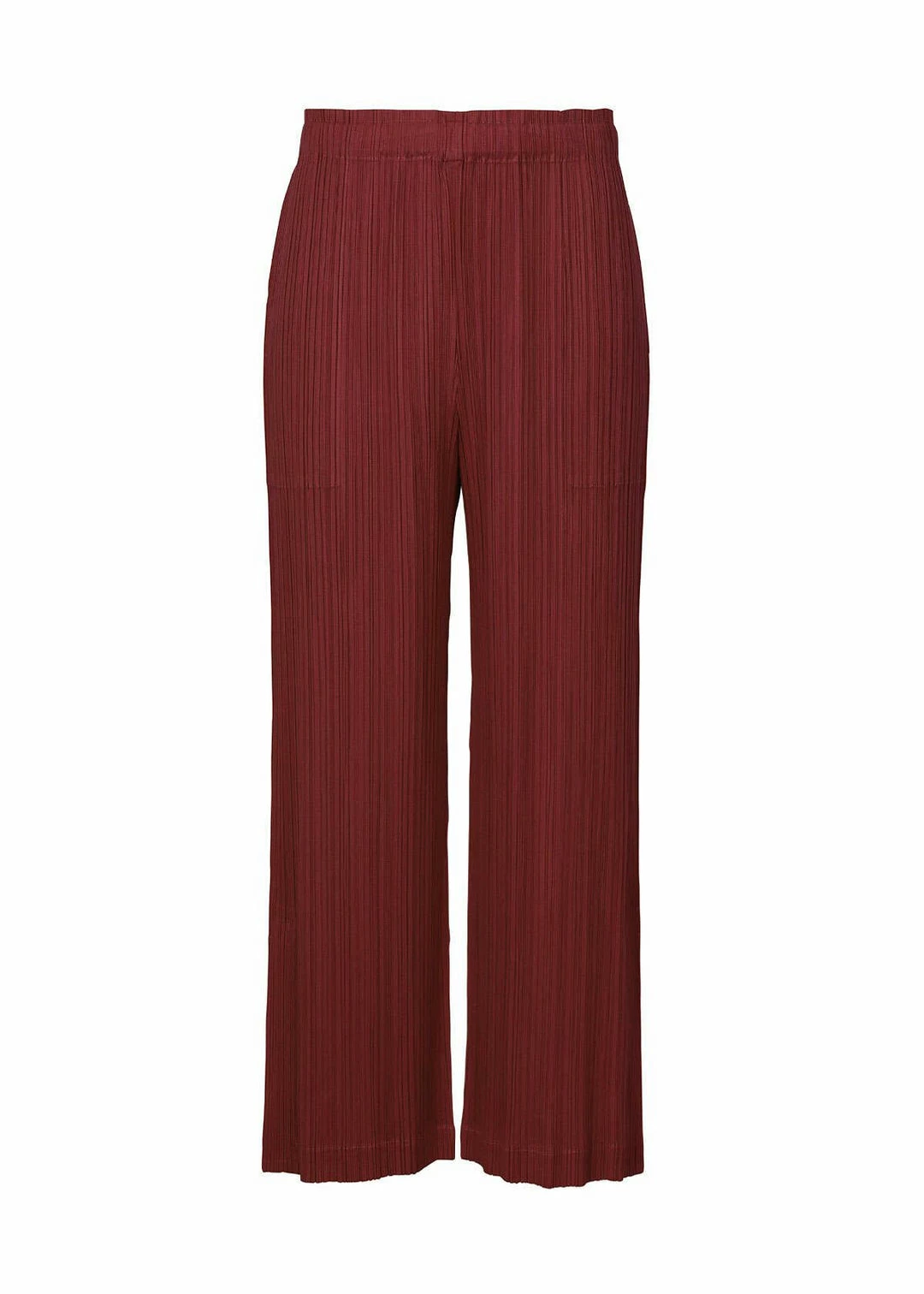 Pleats Please Wide Leg Bordeaux Pants 1 Pleats Please Wide Leg Bordeaux Pants