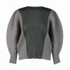 Pleats Please Dolman Sleeve Two Tone Top Tops