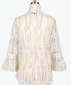 DAMEE Leaf Embroidery Flare Jacket