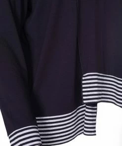 Naya Black Top Striped Hemline