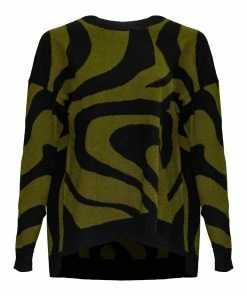 REPEAT CASHMERE Abstract Pattern Wool Cashmere Sweater