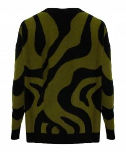 REPEAT CASHMERE Abstract Pattern Wool Cashmere Sweater