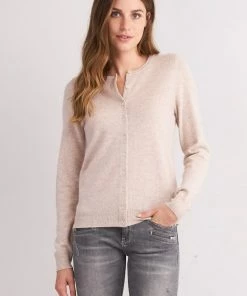 REPEAT CASHMERE Cardigans Beige 100% Organic Cashmere Cardigan