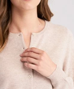 REPEAT CASHMERE Cardigans Beige 100% Organic Cashmere Cardigan