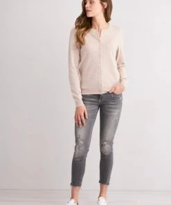 REPEAT CASHMERE Cardigans Beige 100% Organic Cashmere Cardigan