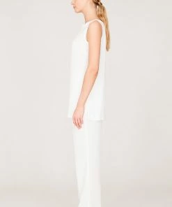 EMMELLE Essential Straight Leg Pant Flat Front Pants