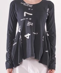 STUDIO RUNDHOLZ Black Print Tee Shirt