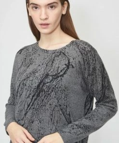 KOKUN Sweaters Splatter Print Crew