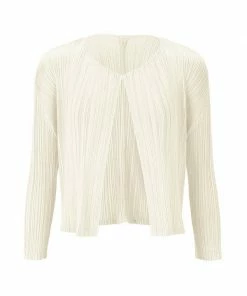Pleats Please Cardigans White Cardigan