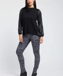 PEACE OF CLOTH Pants Ivy Legging Zebra Suede Gray