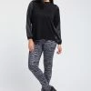PEACE OF CLOTH Pants Ivy Legging Zebra Suede Gray