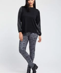 PEACE OF CLOTH Pants Ivy Legging Zebra Suede Gray