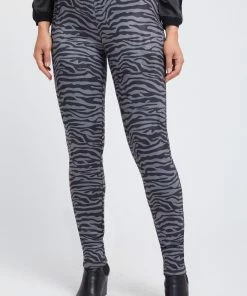 PEACE OF CLOTH Pants Ivy Legging Zebra Suede Gray