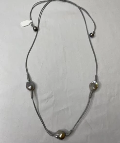 Escape From Paris Pearl And Leather Necklace