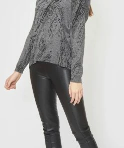 KOKUN Sweaters Splatter Print Crew