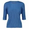 Pleats Please Blue 3/4 Sleeve Top