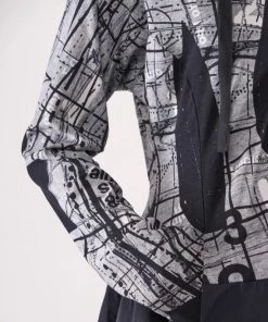 STUDIO RUNDHOLZ Black Print Coat Dress