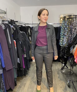 Porto Waxed Cotton Slogan Pants