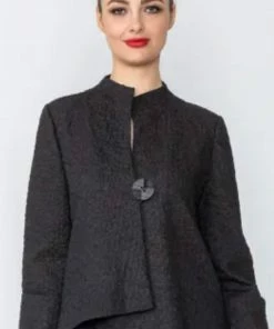 ICCOLLECTION Asymmetrical One Button Jacket Jackets