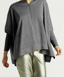 Planet Pima Cotton Metallic Swing Vneck Sweater Sweaters