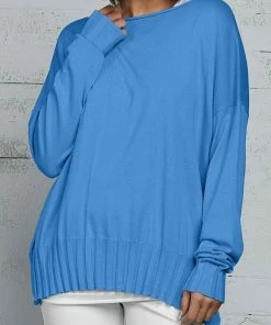 Planet Sweaters Pima Cotton Boatneck Rib Sweater