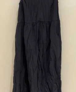 Baci Navy Crinkle Tank Dress