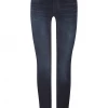 Cambio Philia Dark Navy Wash Pull On Jeans Sparkly Band