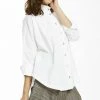 MSquare Tops White Crisp Circular Shirt