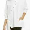 MSquare White Crisp Crooked Shirt