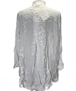 MSquare Tops White Crinkle Free Shirt With Pockets