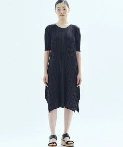 Pleats Please Dresses Black Mellow Dress