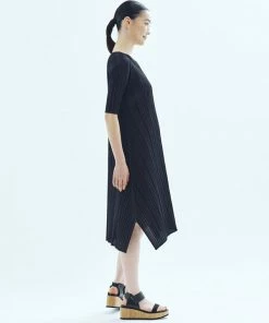 Pleats Please Dresses Black Mellow Dress