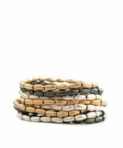 Marlyn Schiff 9 Strand Oval Bead Bracelet Set Accessories