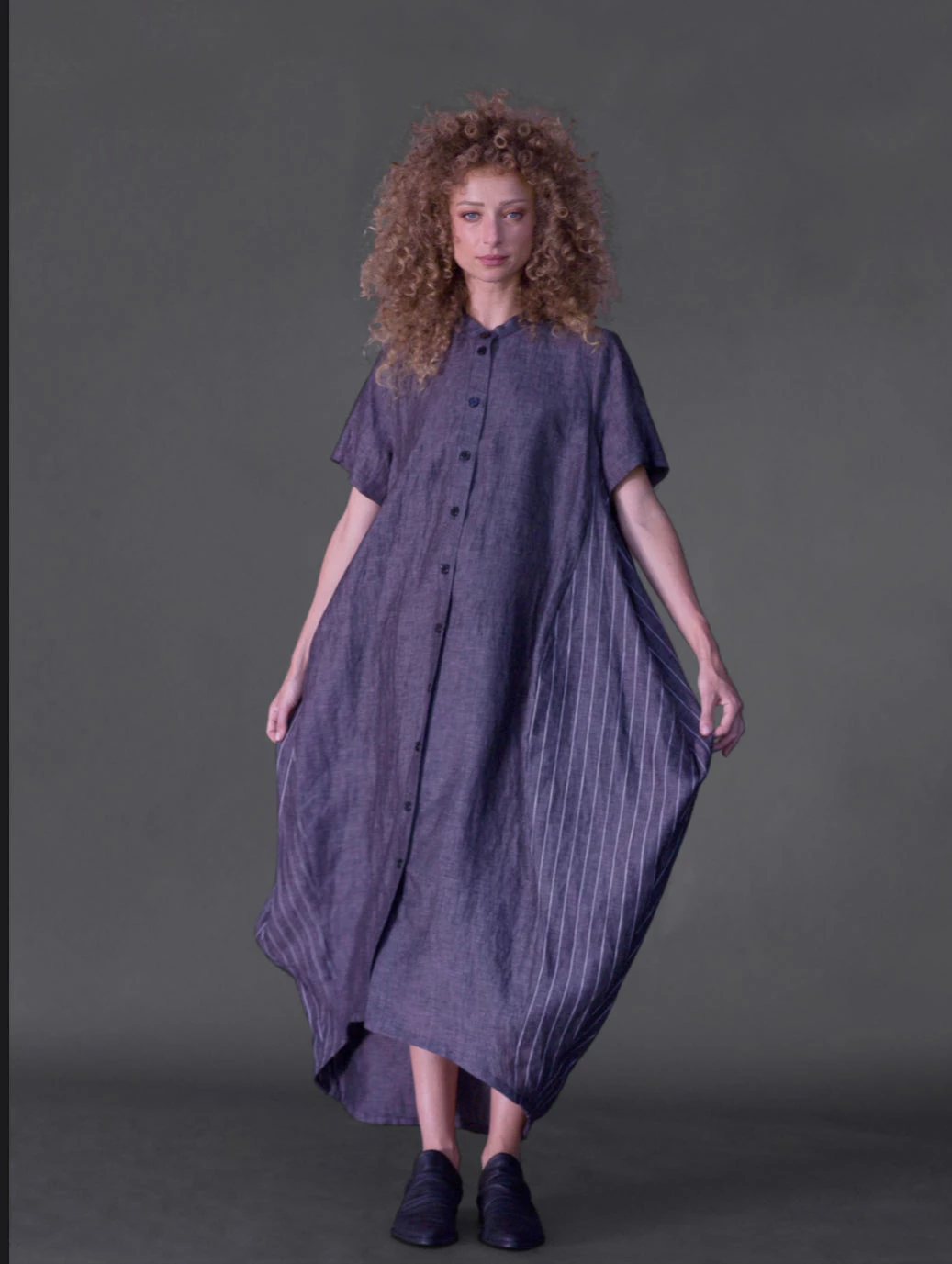 AMMA Stone Linen Dress 1 AMMA Stone Linen Dress