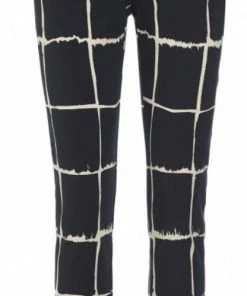 BITTE KAI RAND Woven Black Ink Check Magic Pant