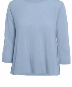 MINNIE ROSE Tops Cotton Cashmere 3/4 Sleeve Crew