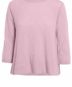 MINNIE ROSE Tops Cotton Cashmere 3/4 Sleeve Crew
