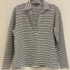 Elliot Lauren Tops Long Sleeve Striped Polo Shirt