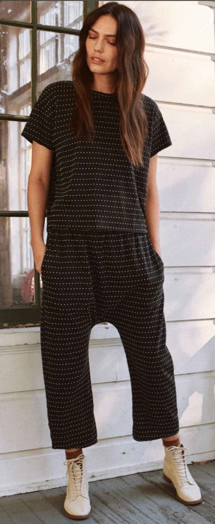 THE GREAT Swiss Dot Crop Tee Tops 4 THE GREAT Swiss Dot Crop Tee Tops