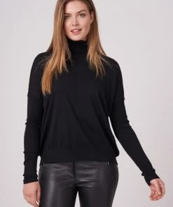 REPEAT CASHMERE Super Fine Knit Cashmere Turtleneck Blend