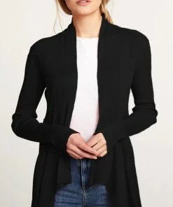 AUTUMN CASHMERE Rib Drape Cardigan