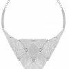 Karine Sultan Silver Pryamid Necklace