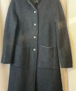 Baci Coats Solid Black Coat