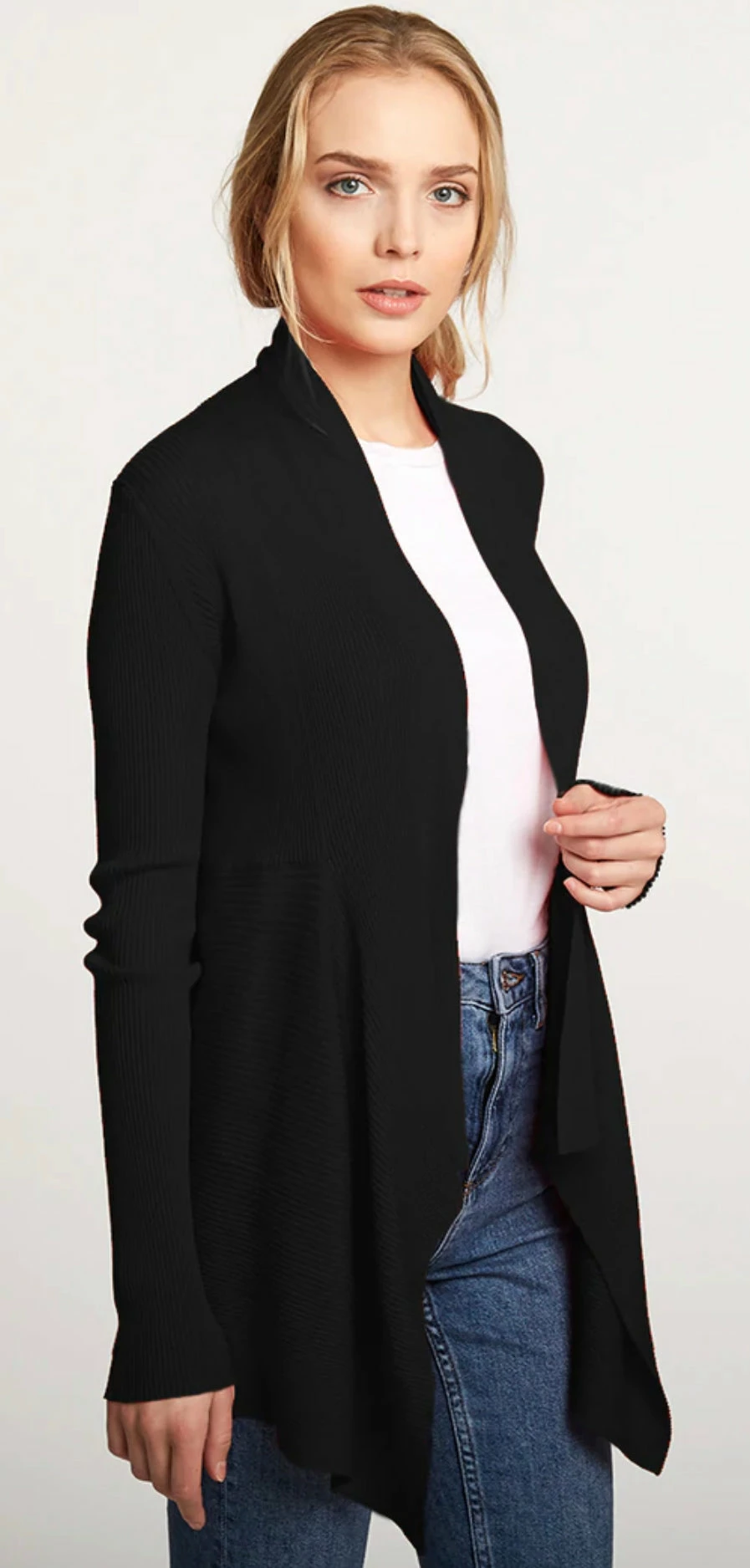 AUTUMN CASHMERE Rib Drape Cardigan 3 AUTUMN CASHMERE Rib Drape Cardigan