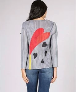 VANITE Jackets Gray Print Jacket