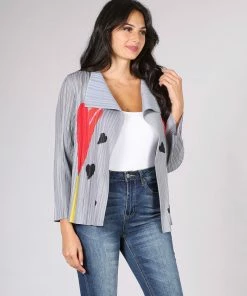 VANITE Jackets Gray Print Jacket