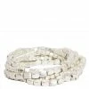 Marlyn Schiff Matte Silver Seven Strand Bracelet Set