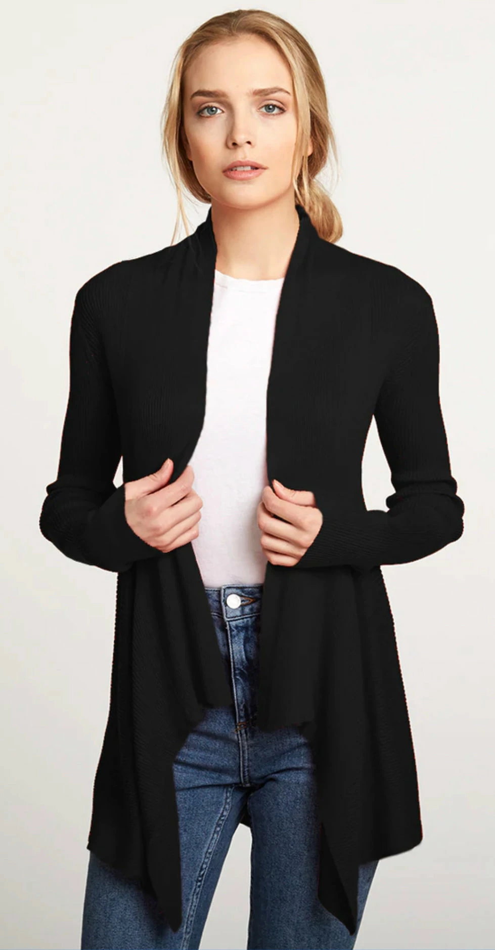 AUTUMN CASHMERE Rib Drape Cardigan 1 AUTUMN CASHMERE Rib Drape Cardigan