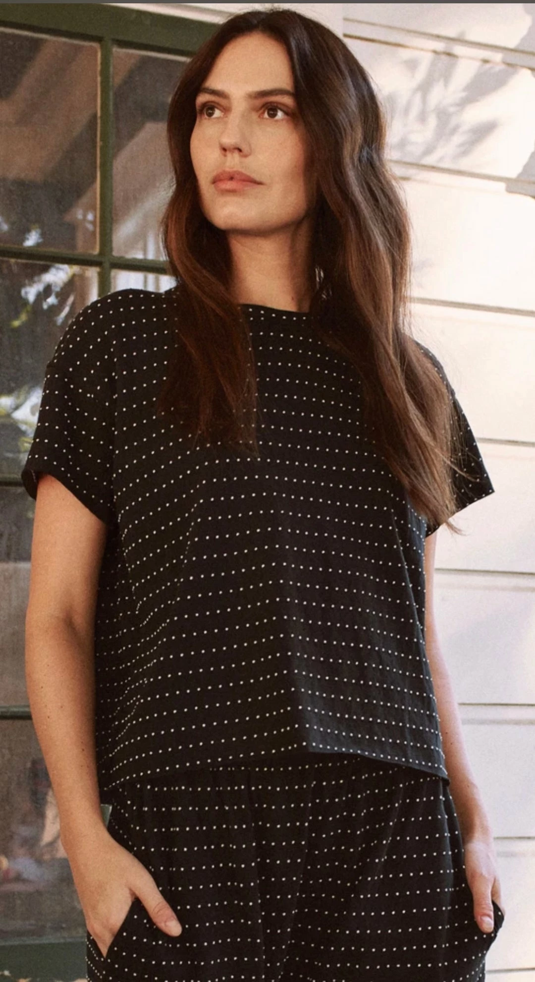 THE GREAT Swiss Dot Crop Tee Tops 6 THE GREAT Swiss Dot Crop Tee Tops