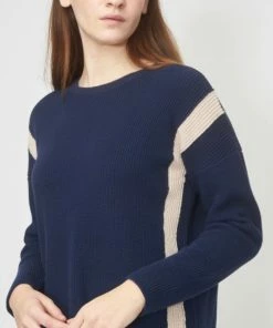 KOKUN Sweaters Side Stripe Crew